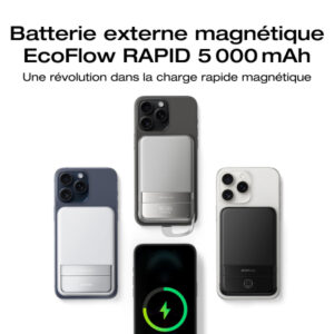 découvrez la batterie externe magnétique ef ecoflow 5000mah en bleu, compacte et puissante, idéale pour recharger vos appareils rapidement et en toute simplicité.