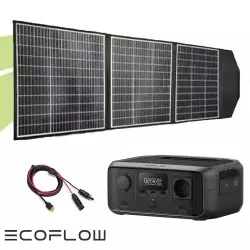 découvrez la station solaire portable ef ecoflow river 3 max : 572wh, 160w, 1200w, sans fil, idéale pour le camping et les aventures en plein air.